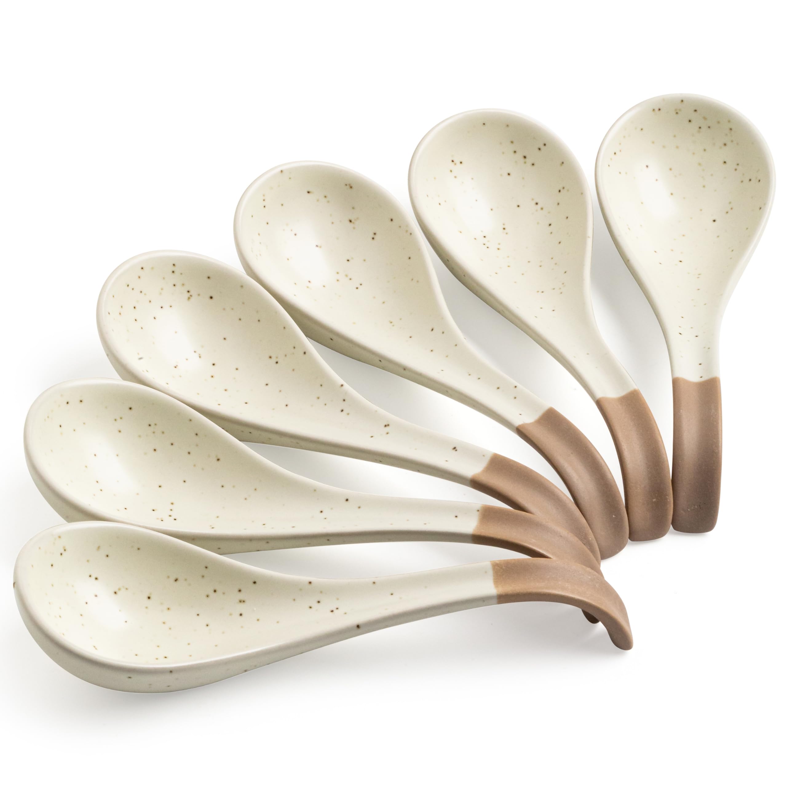 Amazon.com: LYEOBOH 6 Pieces Asian Soup Spoons, Japanese Kitchen